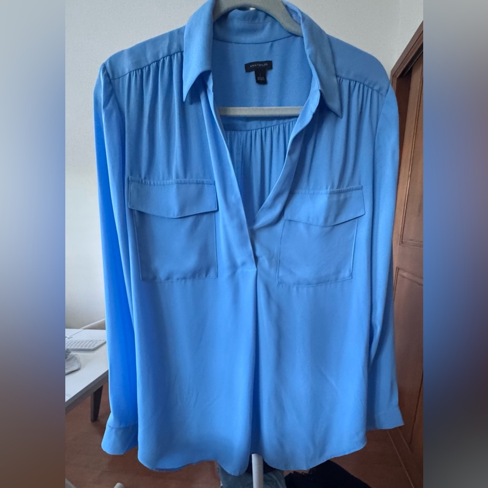 Ann Taylor Light Blue Blouse
